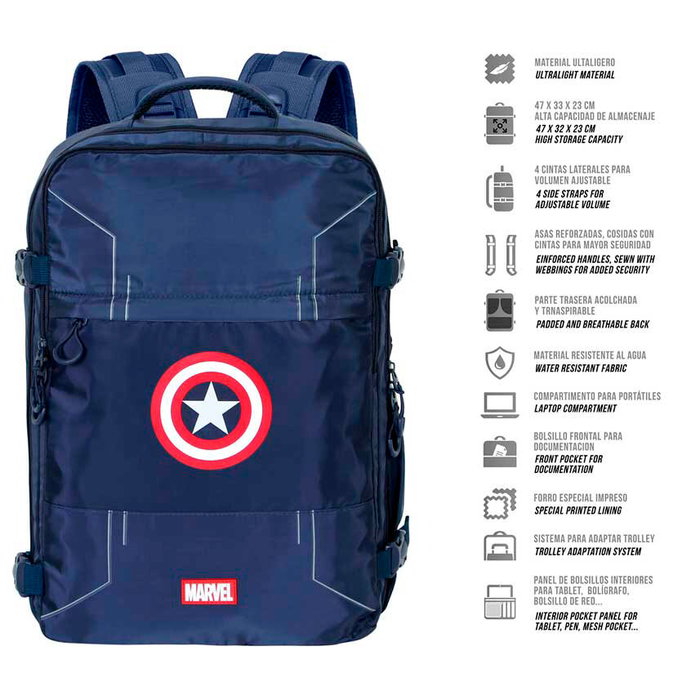 Karactermania Sac à dos Capitán América Gears Bleu Karactermania Sac à dos Capitán América Gears Bleu