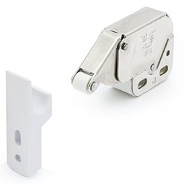 ACCESORIOS MUEBLES Minilatch vaivén con enganche finition nickel-blanc