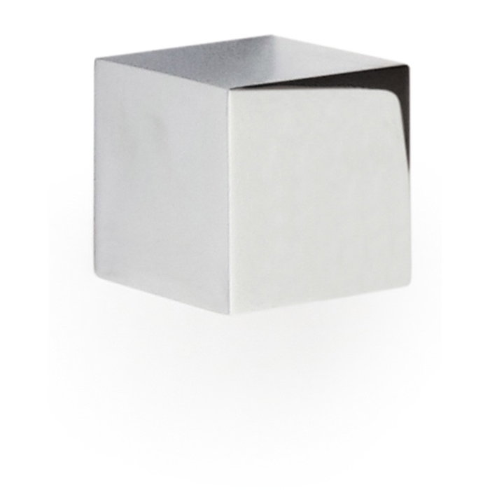 SYSTEM Garona 25x25 H25 Pommeau de tirage en aluminium chromé, lot de 25 SYSTEM Garona 25x25 H25 Pommeau de tirage en aluminium chromé, lot de 25