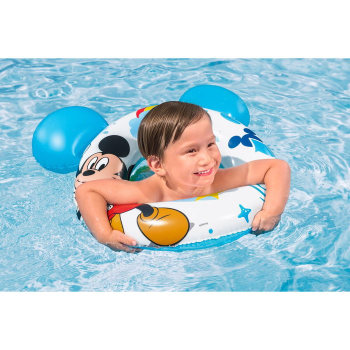 Bestway Flotteur Disney Mickey Mouse Avec Oreilles 74x76 cm +3 à 6 Ans Piscine et Plage 09109