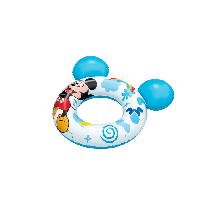 Bestway Flotteur Disney Mickey Mouse Avec Oreilles 74x76 cm +3 à 6 Ans Piscine et Plage 09109