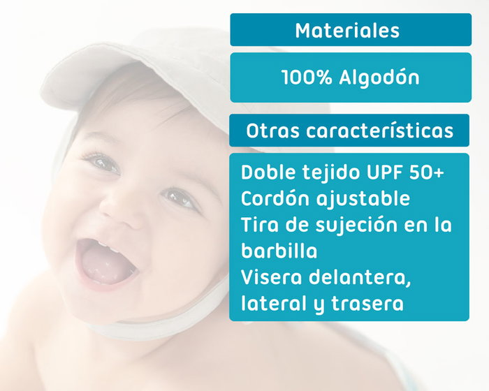 KioKids Chapeau de Bébé Protection UPF 50+ Gris - 24 Mois KioKids Chapeau de Bébé Protection UPF 50+ Gris - 24 Mois