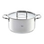 Fissler 086-112-24-000/0 Olla Bonn Marmite avec Couvercle en Verre 24 cm - 5,7 L en Acier Inoxydable 18/10, Fonds Superthermic Apto pour Induction