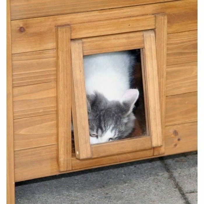 Kerbl Maisonnette Lodge pour Chat en Bois Marron / Vert - 77 x 50 x 73 cm