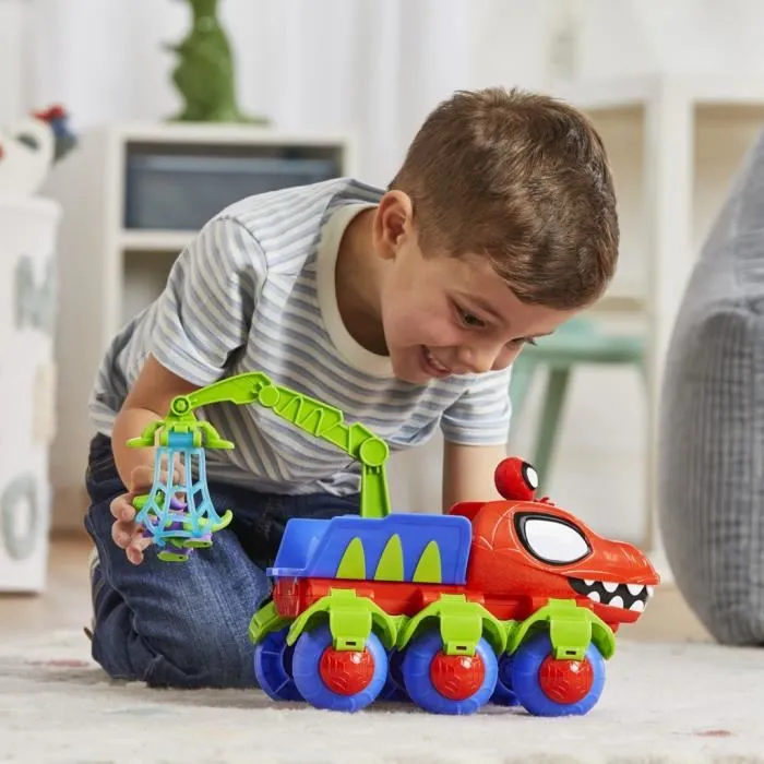 Hasbro Spider-Man - Coffret Véhicule Dino-Webs avec figurines Spider-Man et Goblin Raptor - Jouet à partir de 3 ans - Spidey et ses Amis Extraordinaires