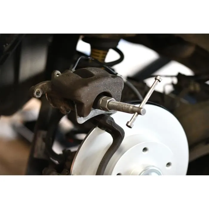Powertrac Outil de Repoussage de Piston de Frein PRECISION STEEL - Malette avec Vis et 14 Flasques pour Étriers (A à 9)