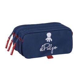 Trousse Fourre-Tout Triple El Pulpo Blue marine 21,5 x 10 x 8 cm