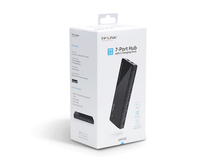 TP-Link UH720 Hub USB 3.0 avec 7 ports de données et 2 ports de charge 2.4A