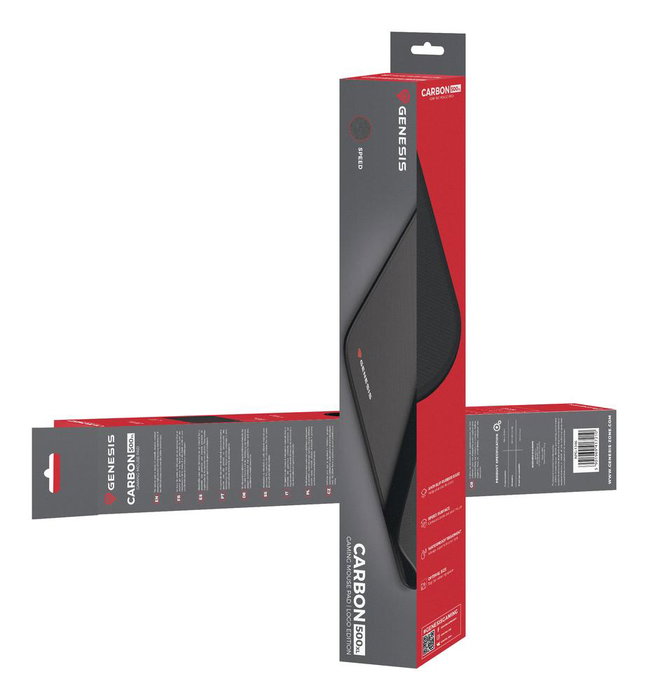Genesis Carbon 500 XL Tapis de souris gaming XL 500x400 mm Noir résistant à l'eau NPG-1346
