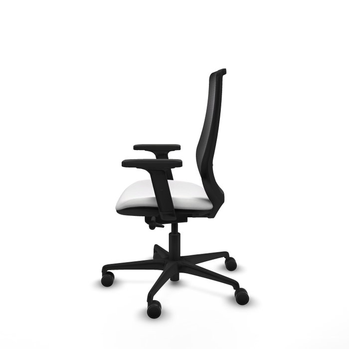 PIQUERAS Y CRESPO Chaise Mardos Synchrone Tissu Blanc et Maille Noir