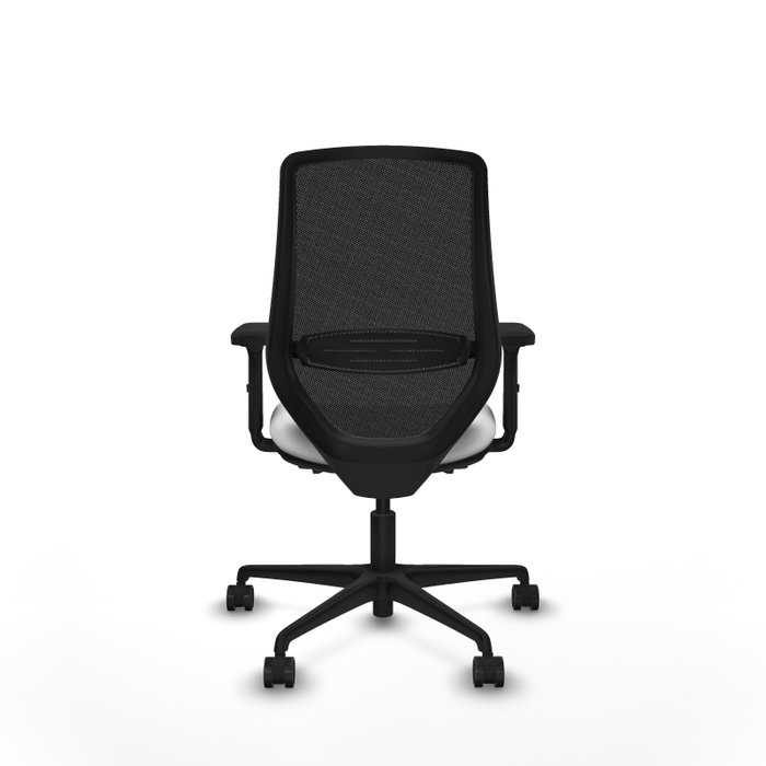 PIQUERAS Y CRESPO Chaise Mardos Synchrone Tissu Blanc et Maille Noir
