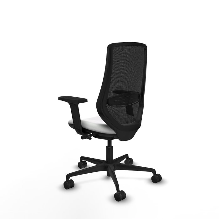 PIQUERAS Y CRESPO Chaise Mardos Synchrone Tissu Blanc et Maille Noir