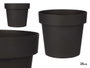 Ibergarden Pot en plastique anthracite 25 cm de diamètre 6,7 L (Set de 12)