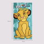 CERDÁ Toalla Microfibre Disney Le Roi Lion Taille 70 x 140 cm, 100% Polyester 250 g/m²