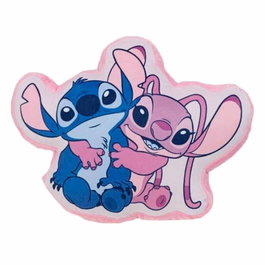 DISNEY Coussin 3D Angel et Stitch - Oreiller décoratif 30 x 300 x 380 mm