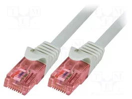 LOGILINK Cordon de raccordement Cat 6 U/UTP RJ45 1m gris