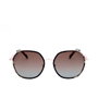 Longchamp LO163S 749 Lunettes de Soleil Femme Métal Rectangulaire 58 mm UV400