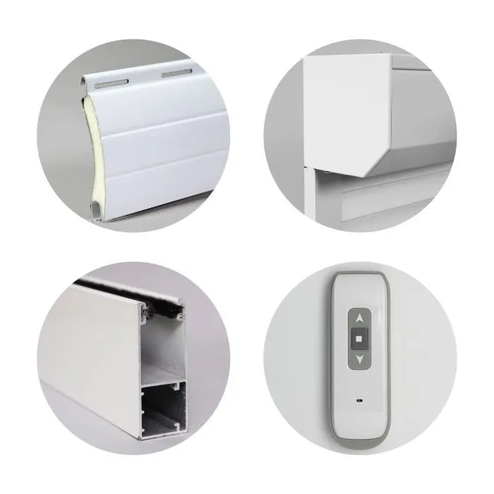 France Combi - Volet roulant électrique radio en aluminium Blanc, H140 x L100 cm, coffre et lames isolantes, télécommande fournie France Combi - Volet roulant électrique radio en aluminium Blanc, H140 x L100 cm, coffre et lames isolantes, télécommande fournie