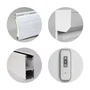 France Combi - Volet roulant électrique radio en aluminium Blanc, H140 x L100 cm, coffre et lames isolantes, télécommande fournie