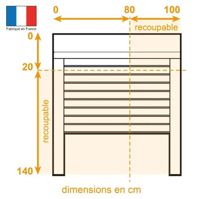 France Combi - Volet roulant électrique radio en aluminium Blanc, H140 x L100 cm, coffre et lames isolantes, télécommande fournie France Combi - Volet roulant électrique radio en aluminium Blanc, H140 x L100 cm, coffre et lames isolantes, télécommande fournie