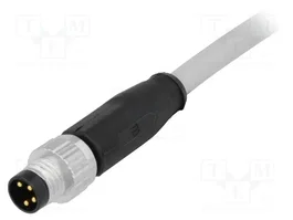 HARTING Connecteur M8 mâle 4 broches avec cordon 5m droit