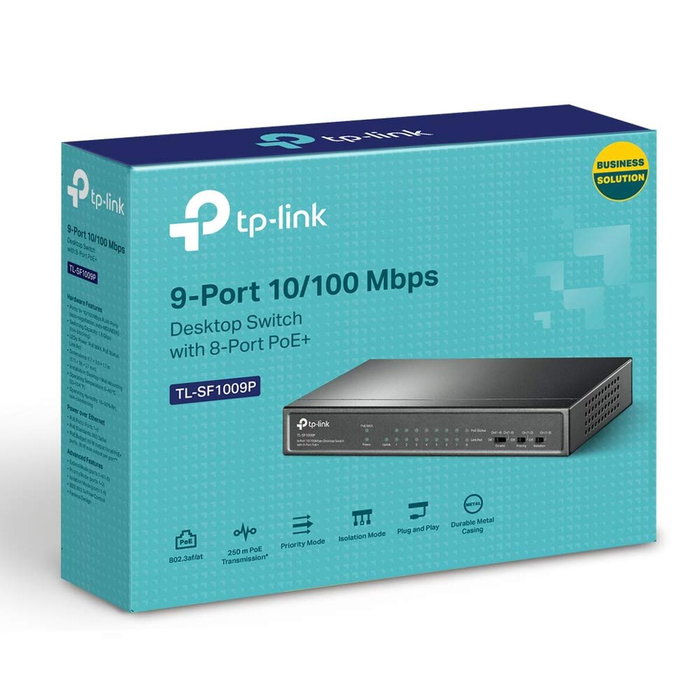 TP-Link TL-SF1009P Switch 9 ports 10/100 Mbps avec 8 ports PoE+