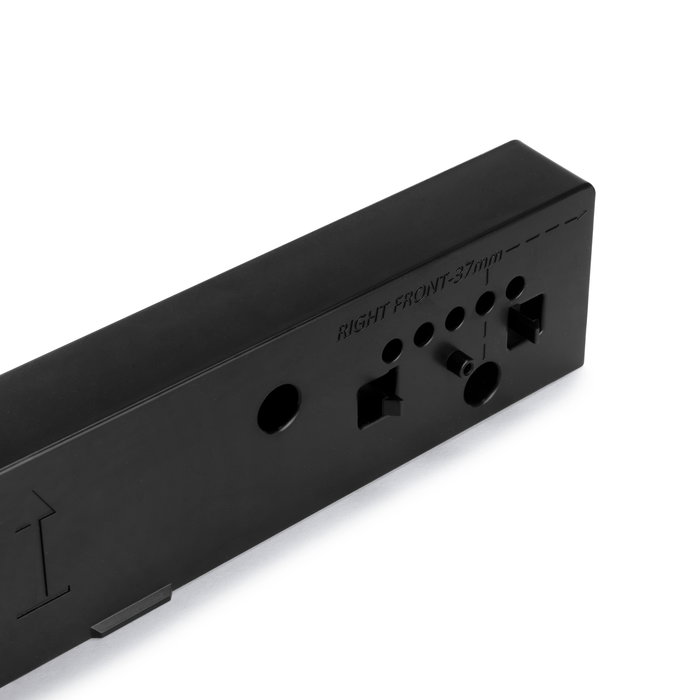 Emuca Jeu d'entretoises latérales pour le cadre Hack, Plastique noir, Plastique,