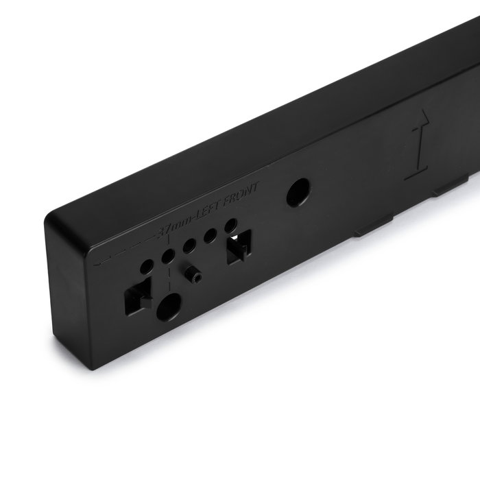 Emuca Jeu d'entretoises latérales pour le cadre Hack, Plastique noir, Plastique,