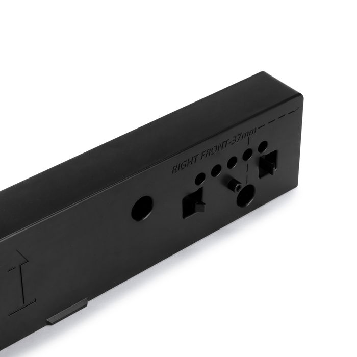 Emuca Jeu d'entretoises latérales pour le cadre Hack, Plastique noir, Plastique,