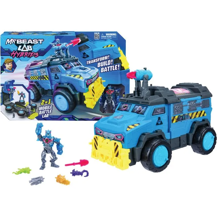 Mrbeast Lab Mega Battle Lab S2 - Camion Transformable avec Figurine