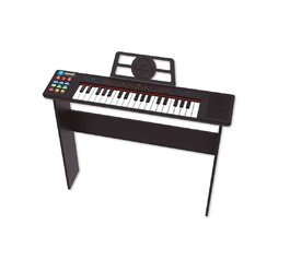 iDance Clavier Électronique 37 Touches avec Base en Bois, Couleur Noir - Produit en Langue Anglaise