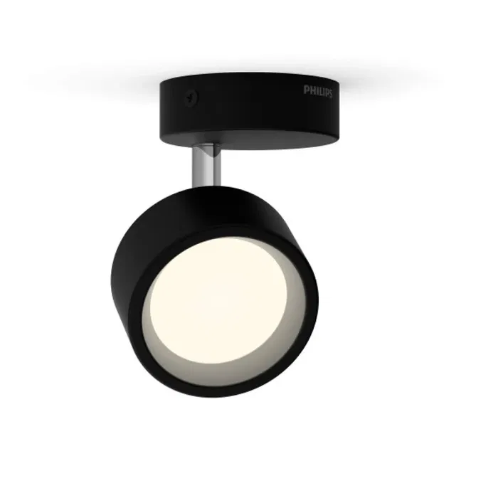 Signify Bracia Spot PH-8720169174740 Luminaire Plafond 1x5,5W 2700K Noir