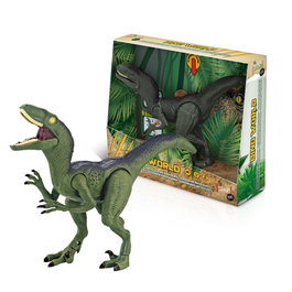 TACHAN Vélociraptor articulé avec lumières et sons