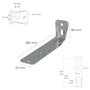 WOLFPACK LINEA PROFESIONAL Support pour bois avec angle renforcé 65x88x285 mm