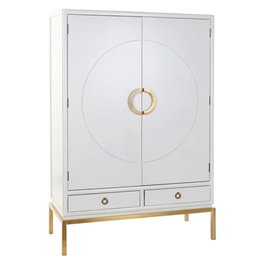 Armoire DKD Home Decor Blanc Doré Métal Peuplier 120 x 50 x 175 cm