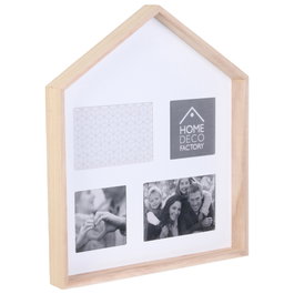 Home Deco Factory Cadre Photo en forme de Maison pour 4 Photos