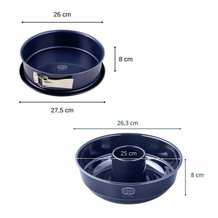 Dr. Oetker Set de moules à charnière 26 cm et moule à savarin Dr. Oetker Set de moules à charnière 26 cm et moule à savarin