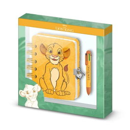 Karactermania Carnet Peluche Le Roi Lion avec cadenas, 100 feuilles, stylo 6 couleurs - Diario A5 (24x23x2.5cm)