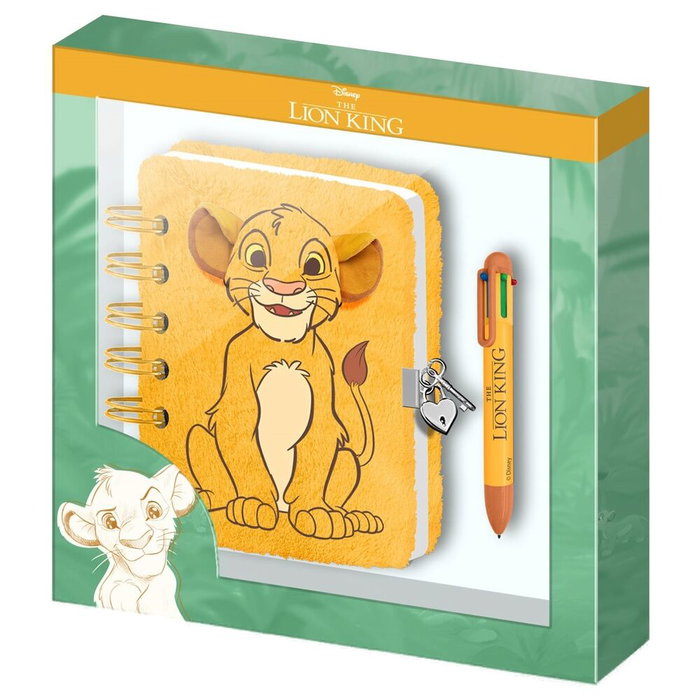 Karactermania Ensemble Carnet Peluche et Stylo Le Roi Lion Jaune