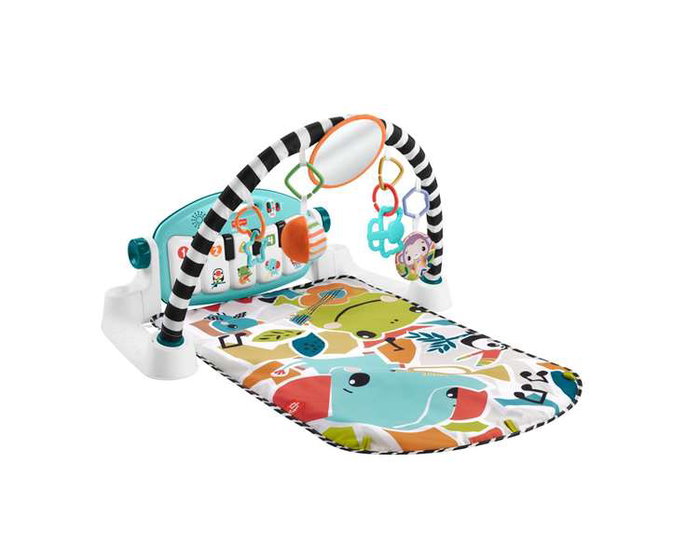 Fisher-Price Tapis d'activités pour bébé avec piano, Kick & Play, lumières et sons - Tapis de jeu pour nourrissons dès 1 mois Fisher-Price Tapis d'activités pour bébé avec piano, Kick & Play, lumières et sons - Tapis de jeu pour nourrissons dès 1 mois