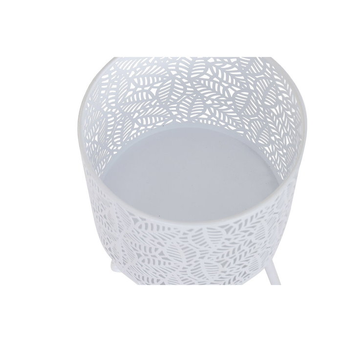 Home ESPRIT Set de pots de fleurs Blanc Fer 23 x 23 x 66 cm