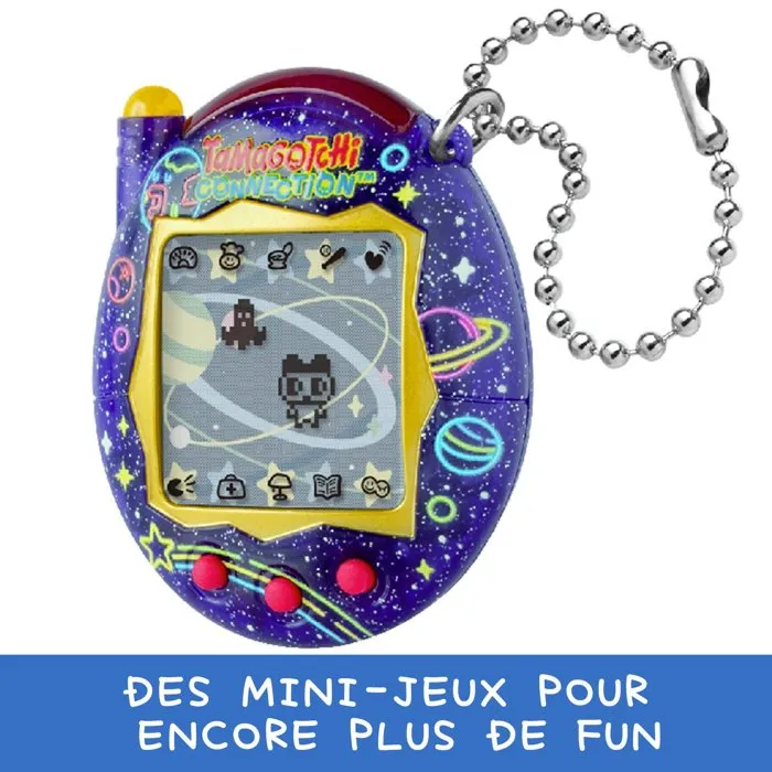Bandai Tamagotchi Connection Neon Planet - Animal virtuel interactif infrarouge - 6 jeux - 50 personnages - Dès 6 ans - Jouet électronique rétro Bandai Tamagotchi Connection Neon Planet - Animal virtuel interactif infrarouge - 6 jeux - 50 personnages - Dès 6 ans - Jouet électronique rétro