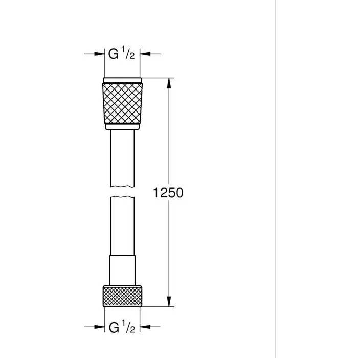 GROHE - 22114000 - Flexible de douche 1,25 m chromé - VitalioFlex Trend