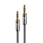 Lindy Cromo Line - Câble audio Jack 3,5mm mâle/mâle, 2m, connecteurs plaqués or, gaine TPE