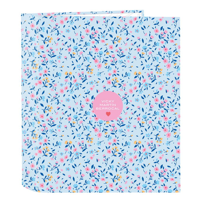 Reliure à anneaux Vicky Martín Berrocal Paraíso Bleu Rose A4 27 x 33 x 6 cm Reliure à anneaux Vicky Martín Berrocal Paraíso Bleu Rose A4 27 x 33 x 6 cm