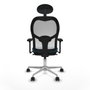 Piqueras y Crespo 3D086N1 Chaise de Bureau avec Appui-tête Blanc Vert pétrole