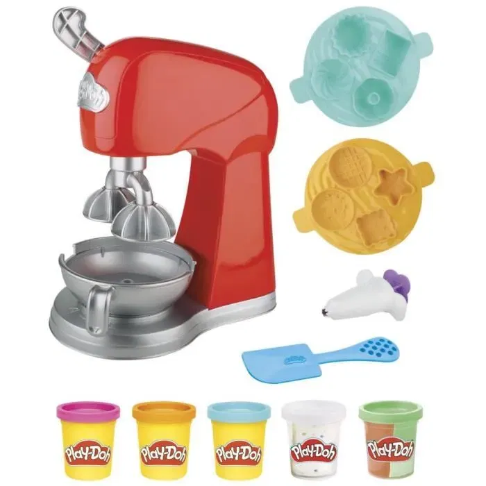 Play-Doh Robot pâtissier Kitchen Creations, jouet de pâte à modeler avec accessoires cuisine pour enfants dès 3 ans, pour créer gâteaux et biscuits factices