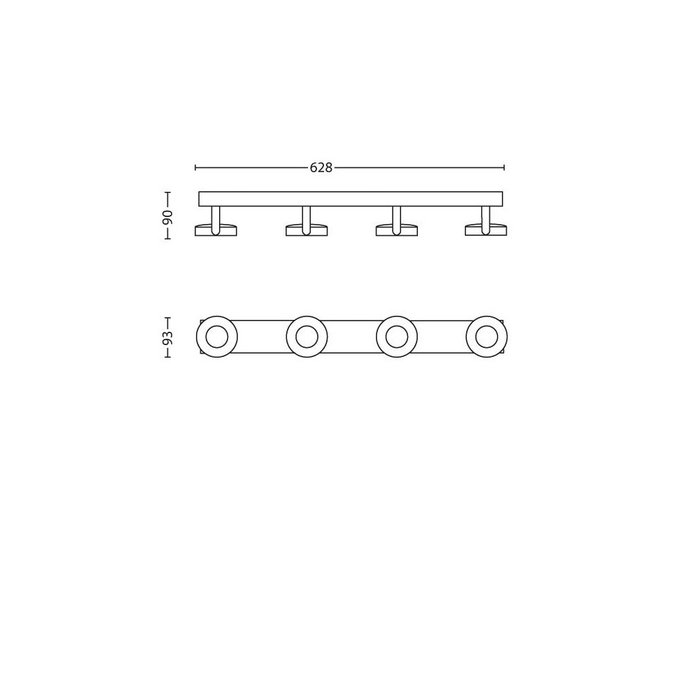 Philips Applique Murale LED ClockWork Blanc 4x4.5W Dimmable 2000Lm