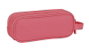 Safta Trousse Fourre-Tout Double Marsala Bordeaux 21x8x6cm