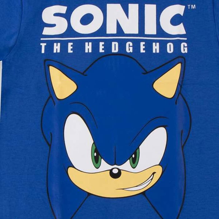 T shirt à manches courtes Enfant Sonic Bleu T shirt à manches courtes Enfant Sonic Bleu